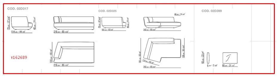 Модульный диван Loungescape — Flexform, кожа, фото 2
