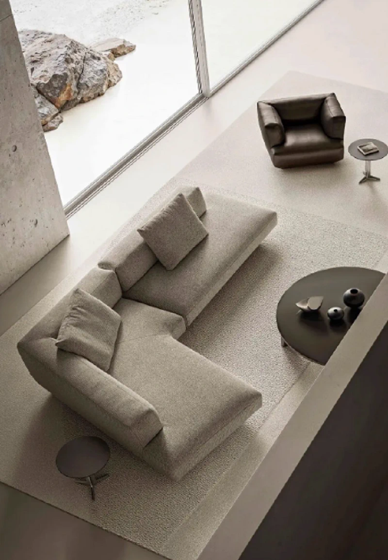 Модульный диван Loungescape — Flexform, кожа, фото 6