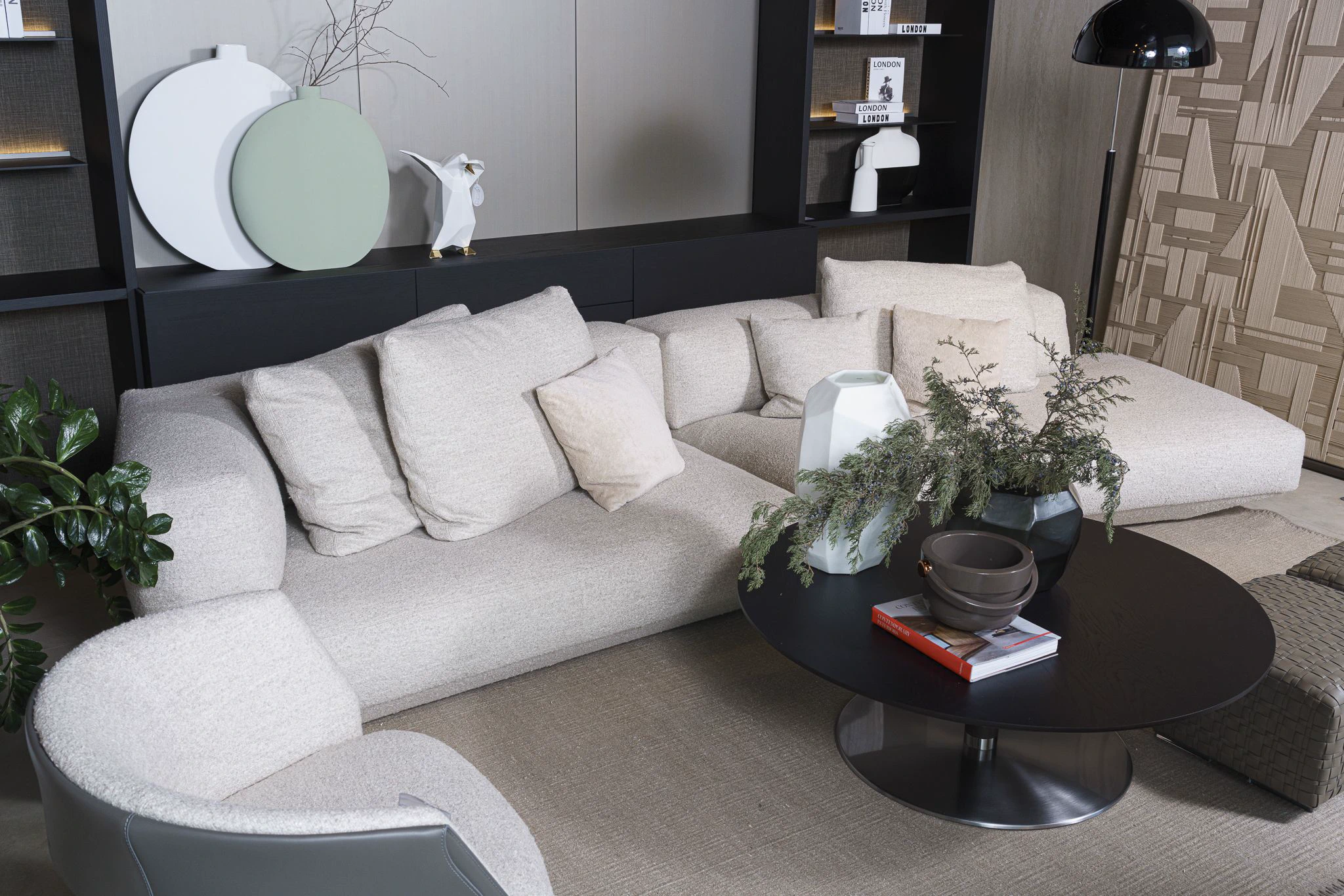 Двухмодульный диван Loungescape — Flexform, ткань, фото 2