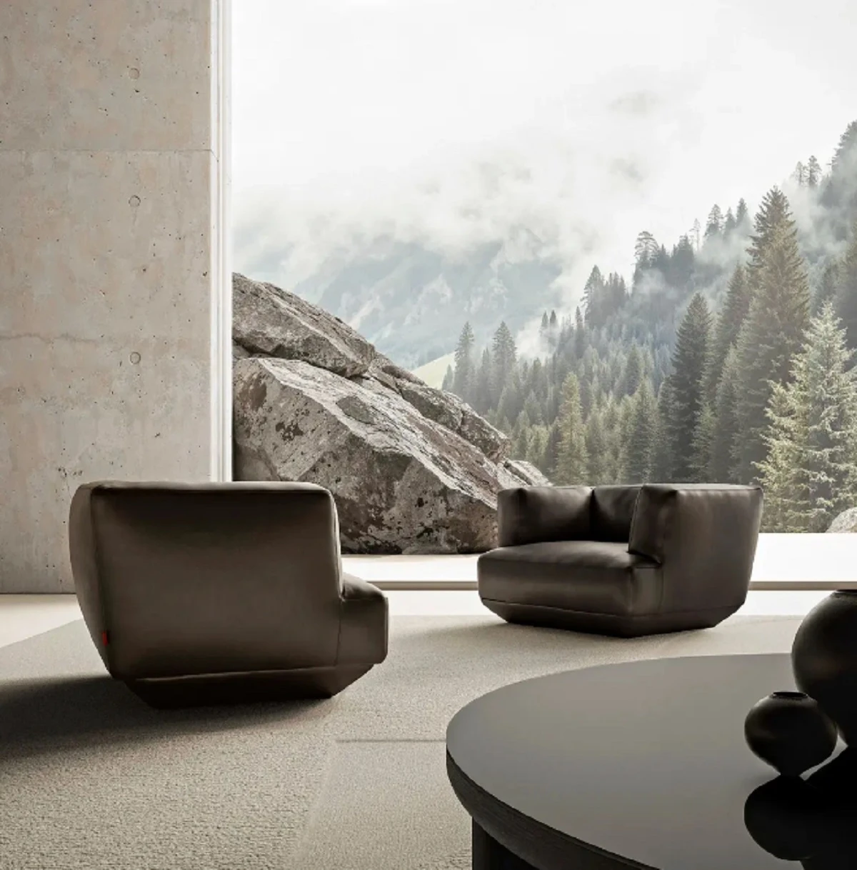 Кресло Loungescape — Flexform, кожа, фото 5