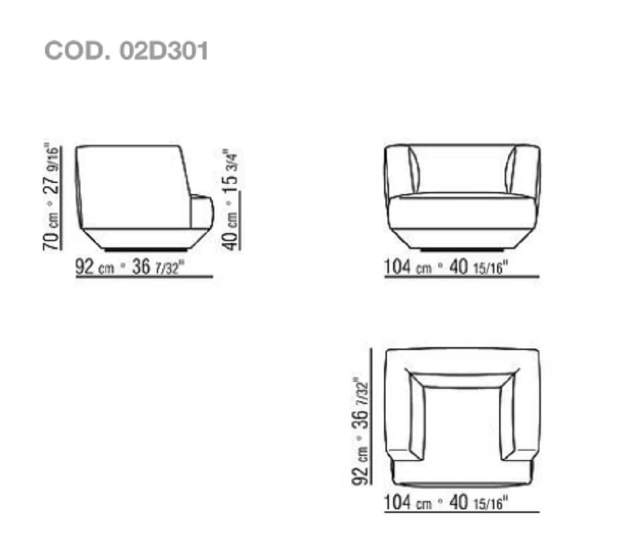 Кресло Loungescape — Flexform, кожа, фото 6
