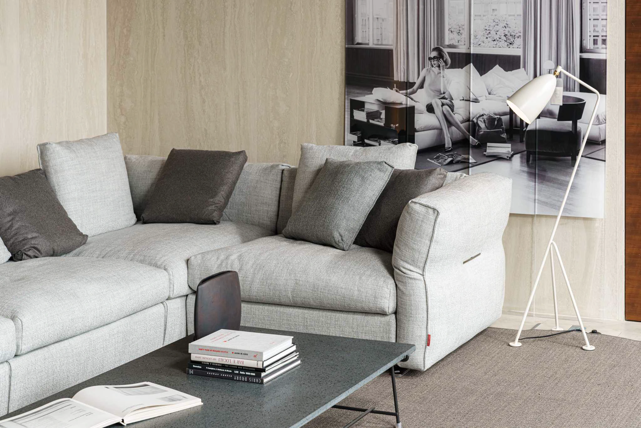 Угловой диван Newbridge — Flexform, кожа, фото 6