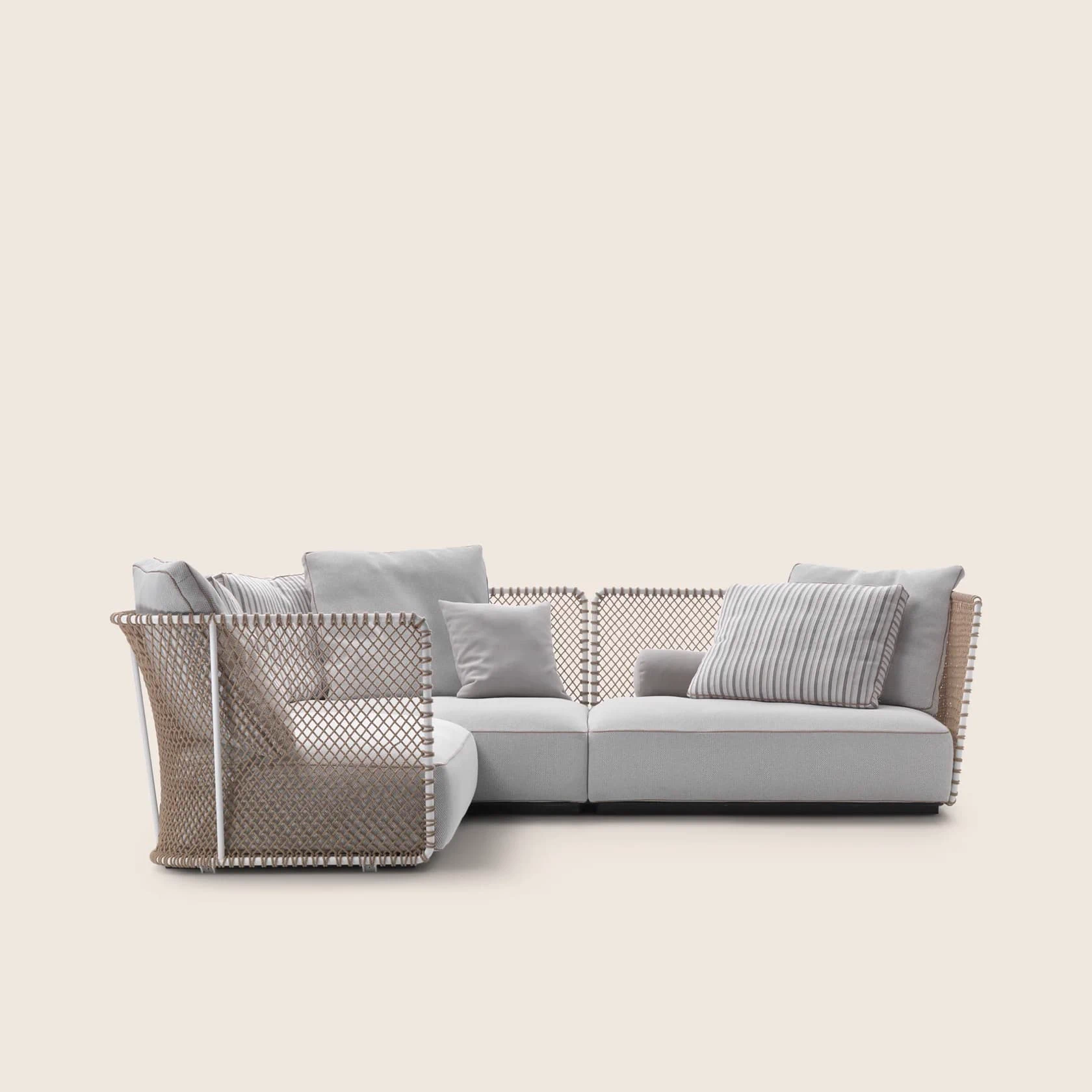Уличный угловой диван Oasis — Flexform, ткань