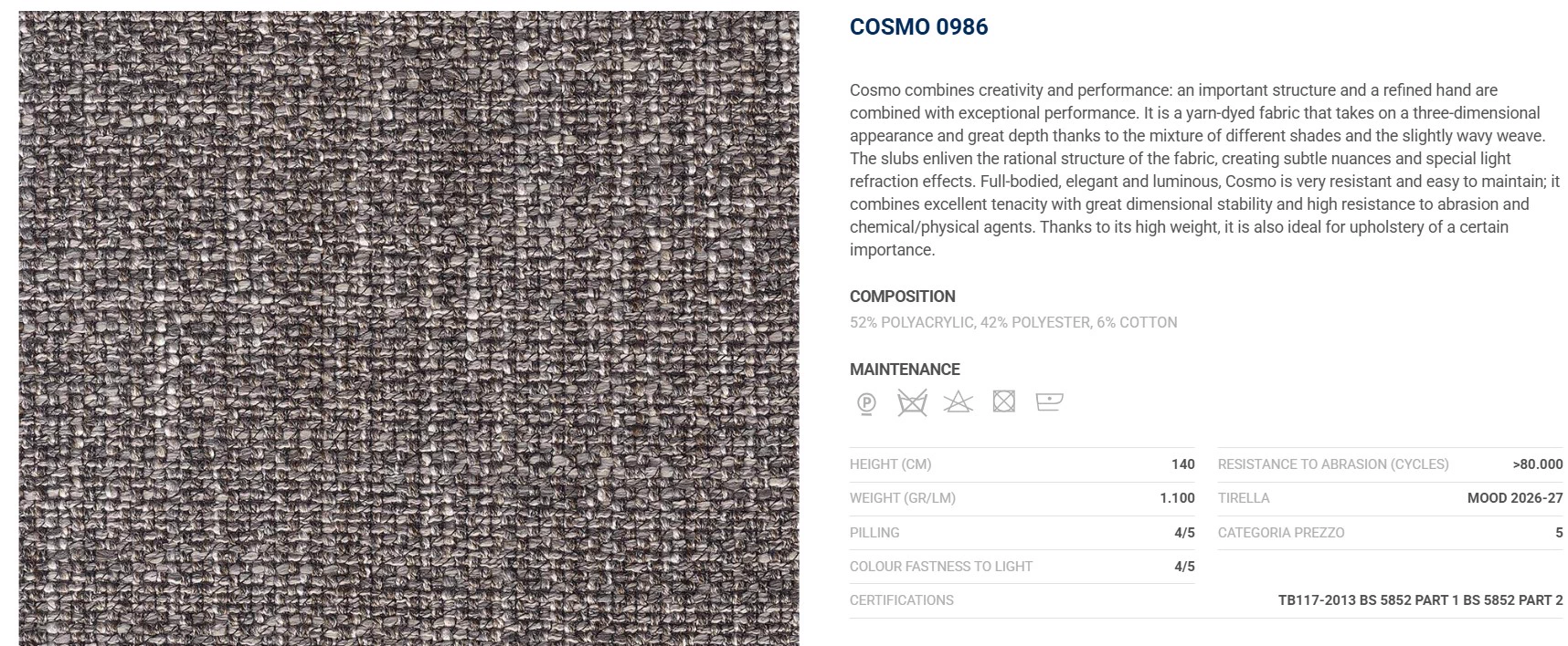 Кровать Icon 986 Cosmo — Flou, текстиль, фото 2