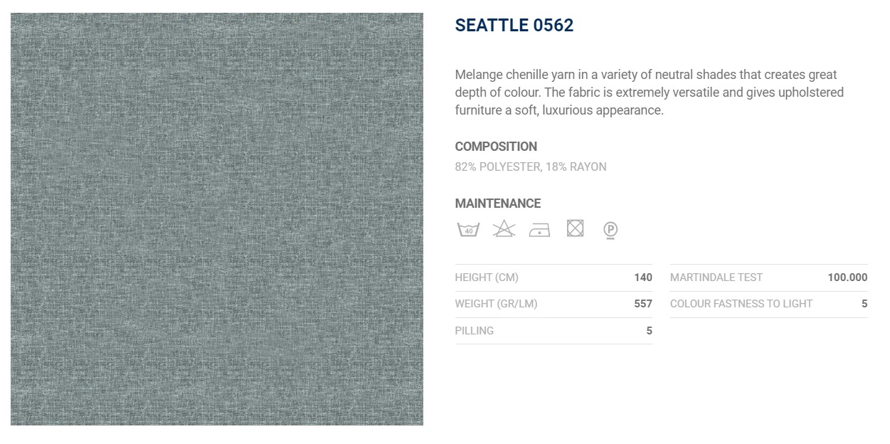 Кровать Myplace Seattle Cenere 857 — Flou, текстиль, фото 2