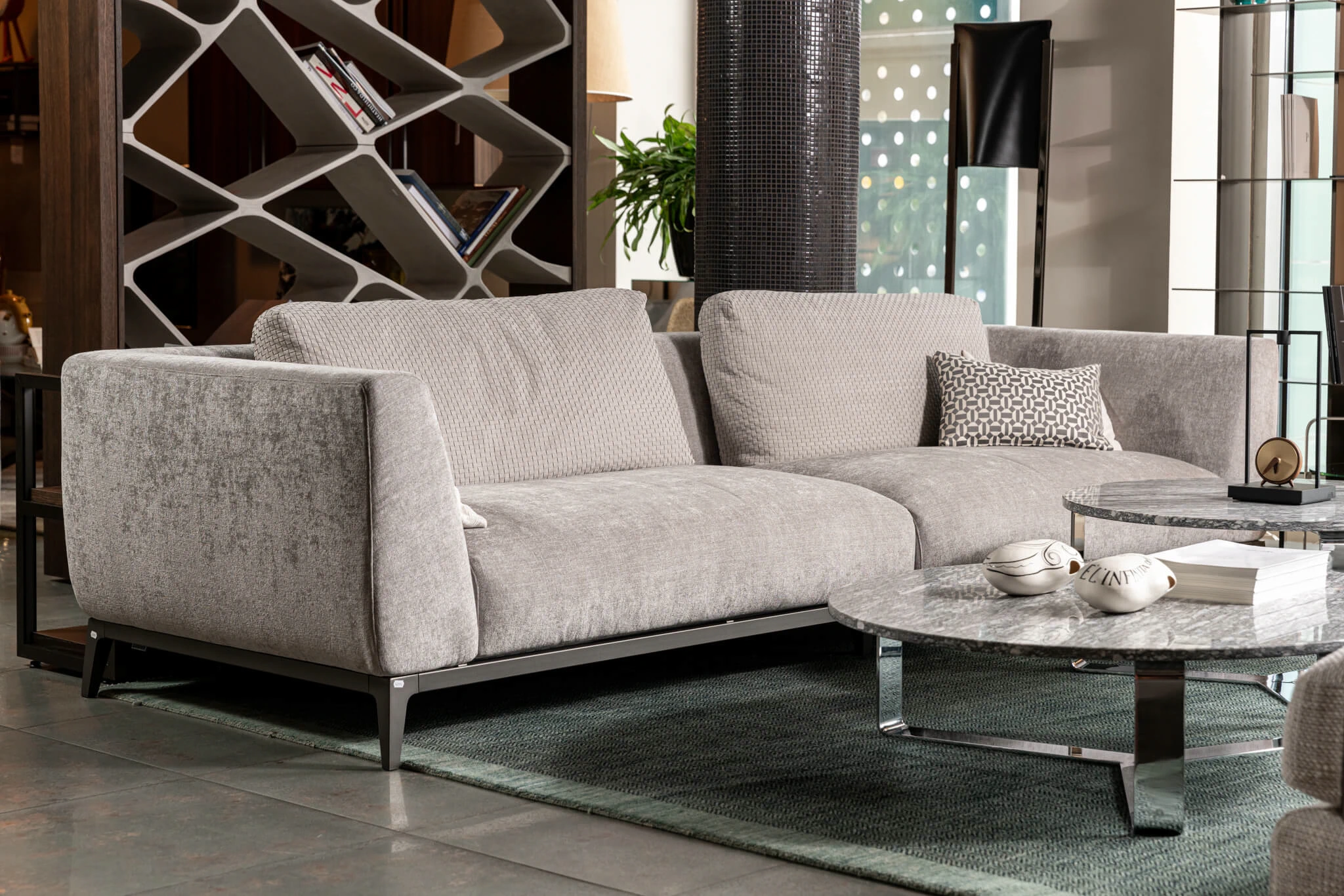 Диван Olivier Seattele Light Grey — Flou, эко-кожа, фото 6