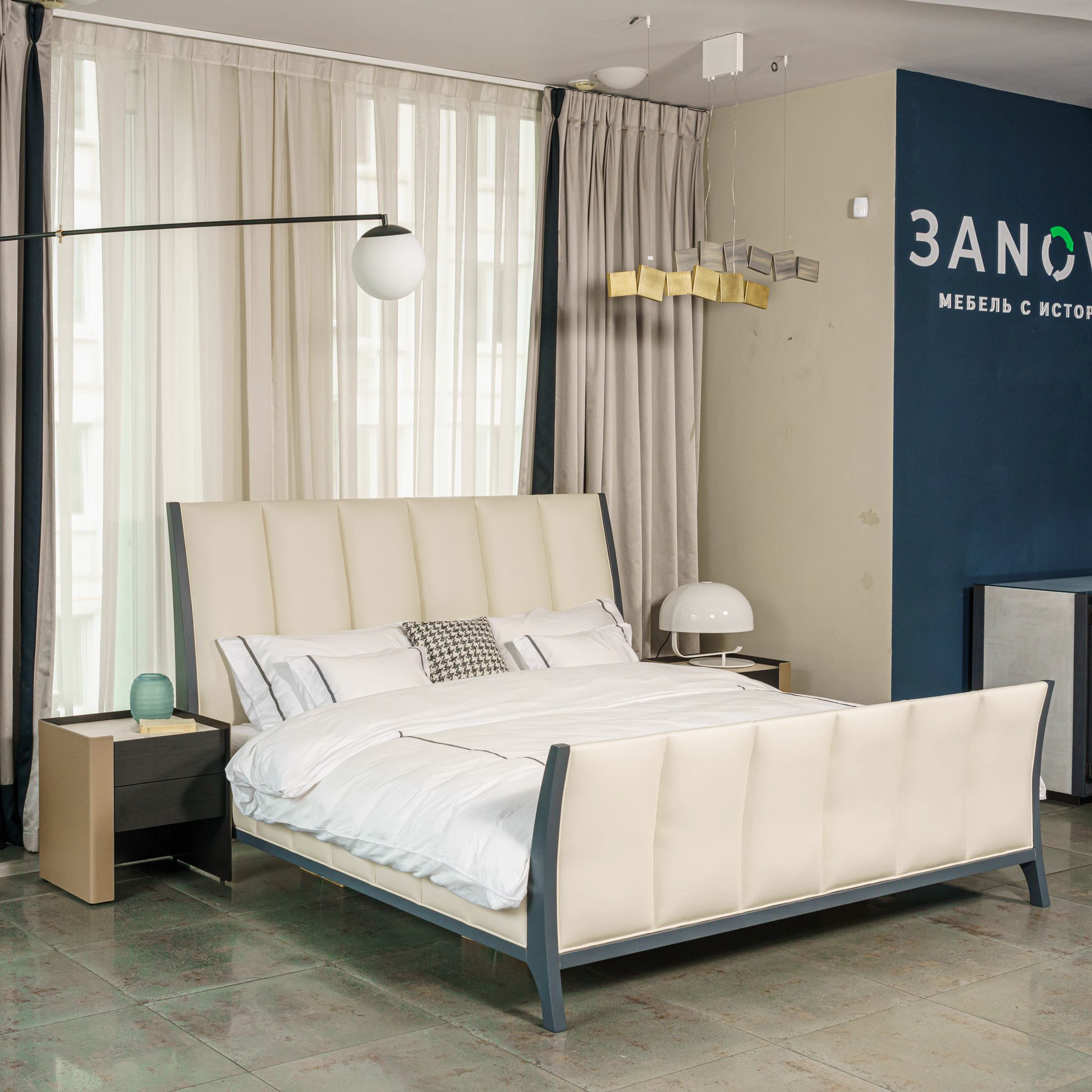 Кровать Dolce Vita 374 сп.место 200*200 — F.m. Bottega D'arte, кожа