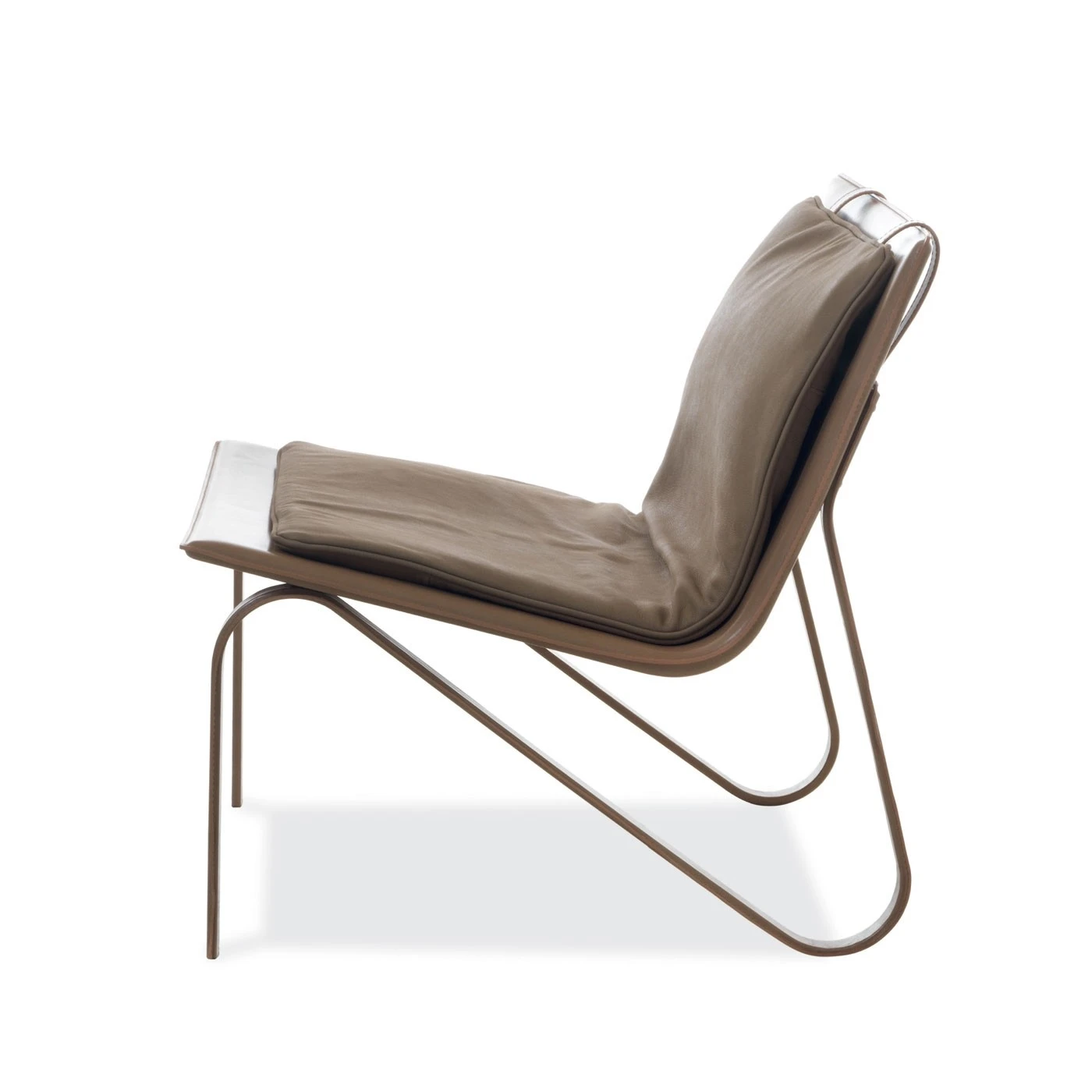 Каркас и наполнение: металл. Современный дизайн Кресло Thea Soft Club Chair — Galimberti Nino, кожа, фото 2