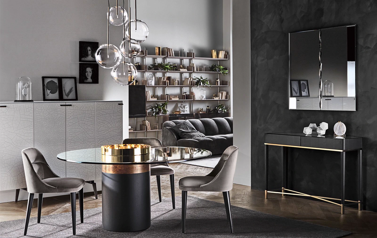 Стол Haumea-T — Gallotti & Radice, стекло, фото 4