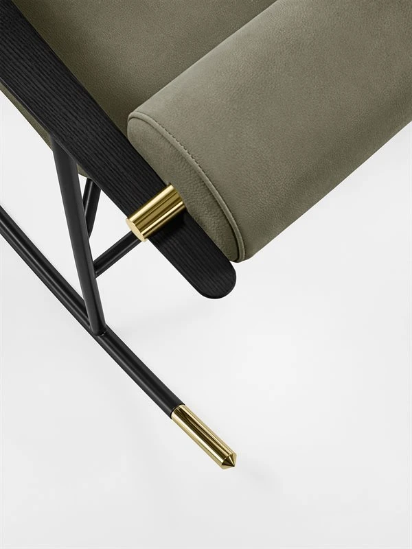 Кресло-качалка Loulou Rock — Gallotti & Radice, кожа, фото 4