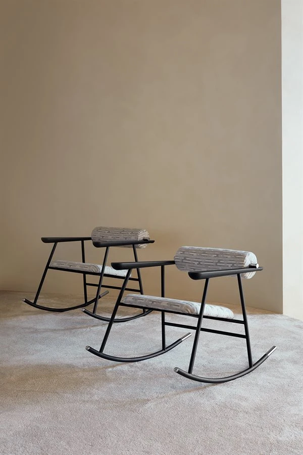 Кресло-качалка Loulou Rock — Gallotti & Radice, кожа, фото 6