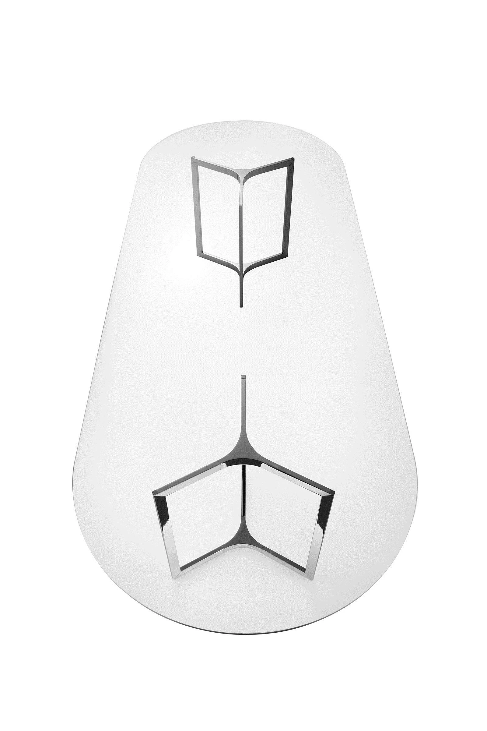 Каркас и наполнение: металл. Современный дизайн Стол Raj / Raj Light — Gallotti & Radice, стекло, фото 3