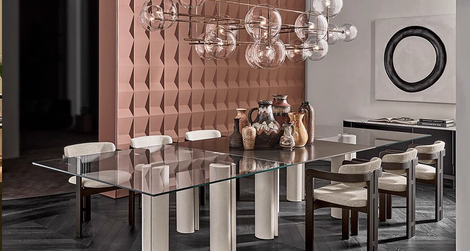Стол Simpodio System — Gallotti & Radice, стекло, фото 3