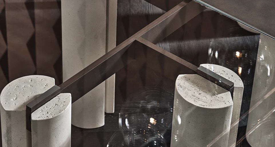 Стол Simpodio System — Gallotti & Radice, стекло, фото 4