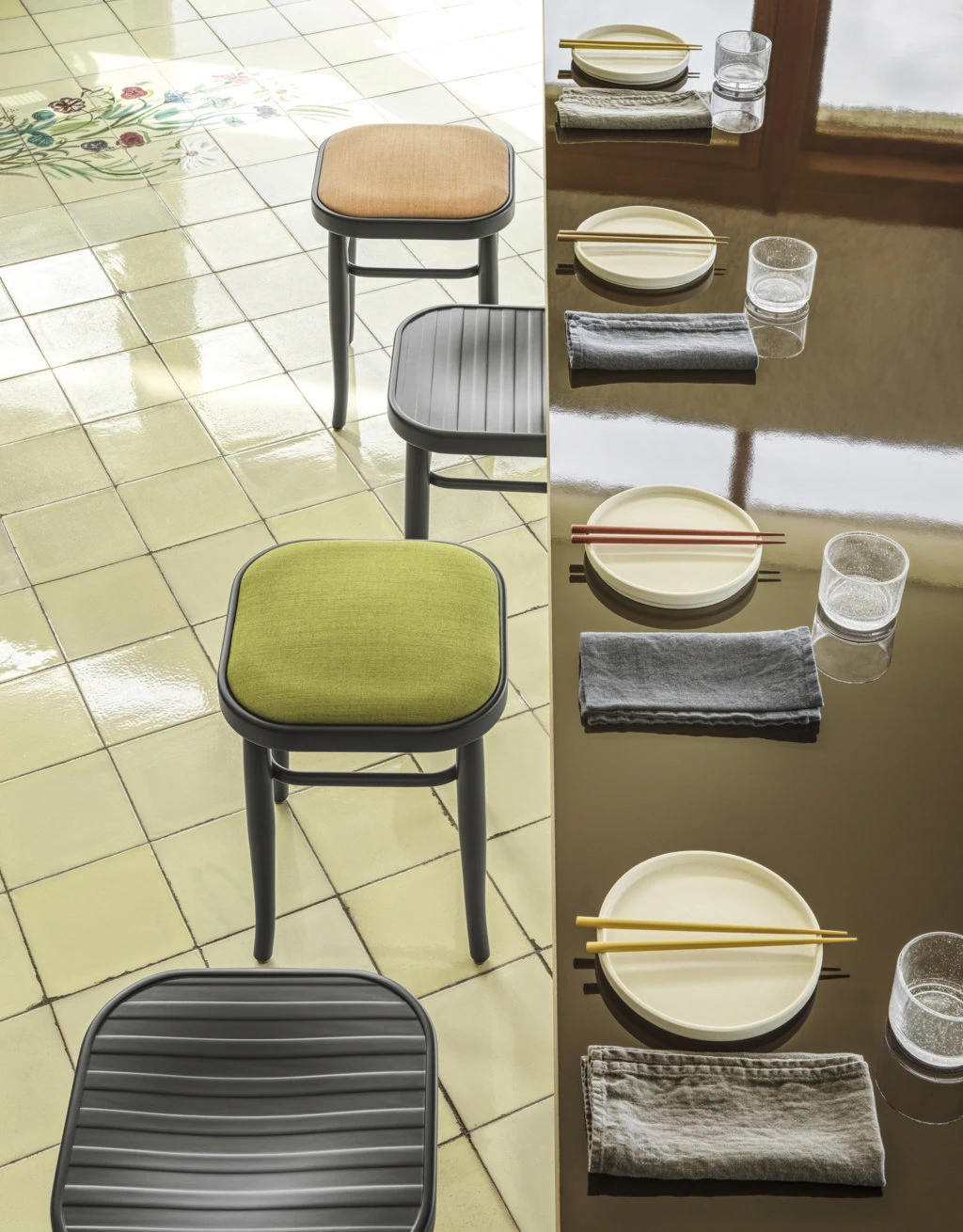 Стул Vienna 144 — Gebruder Thonet Vienna, кожа, фото 4