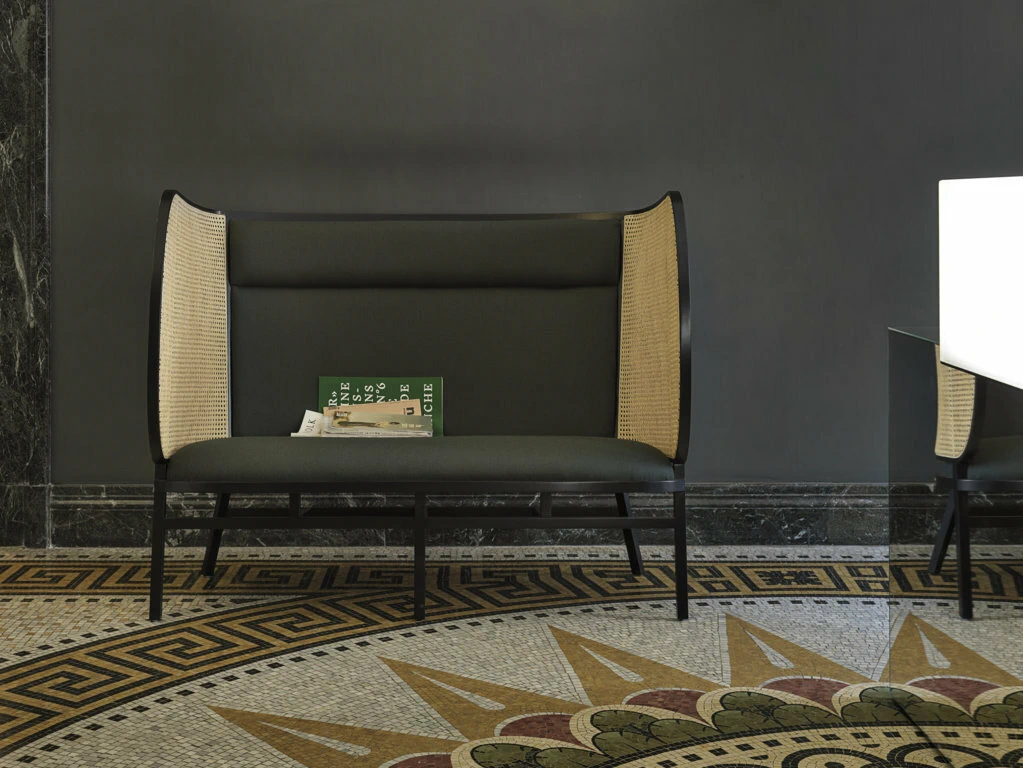 Современный дизайн Скамья Hideout Loveseat — Gebruder Thonet Vienna, ткань, фото 4