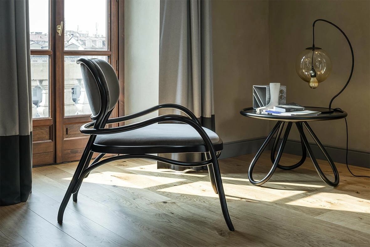 Кресло Lehnstuhl — Gebruder Thonet Vienna, ткань, фото 3