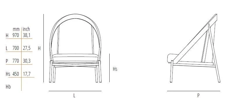 Кресло Loie — Gebruder Thonet Vienna, фото 3