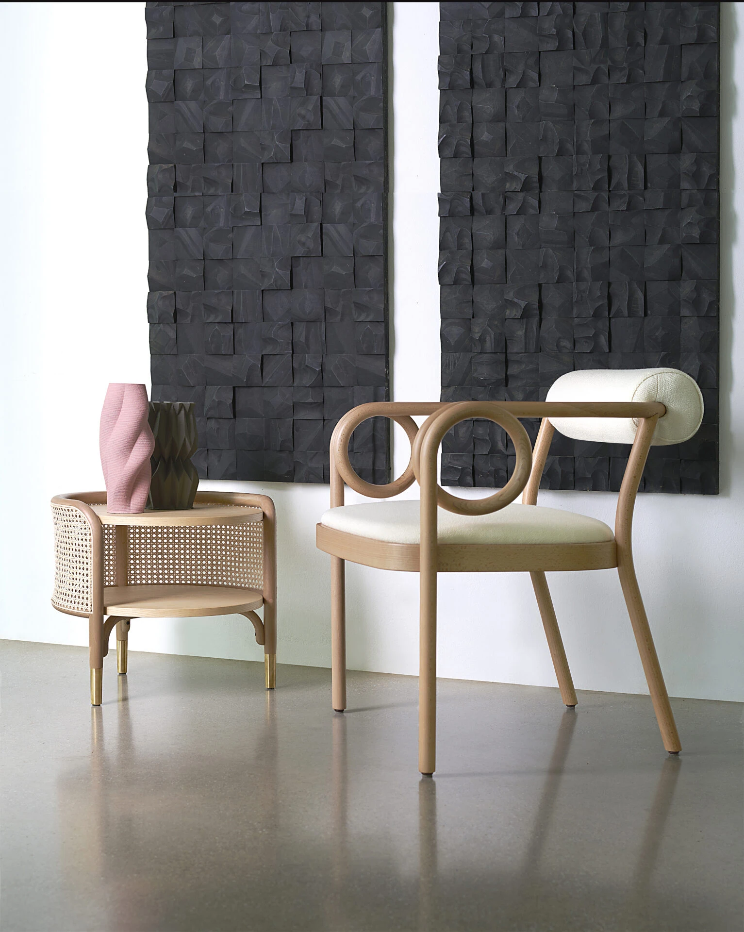 Современный дизайн Кресло Loop — Gebruder Thonet Vienna, ткань, фото 2