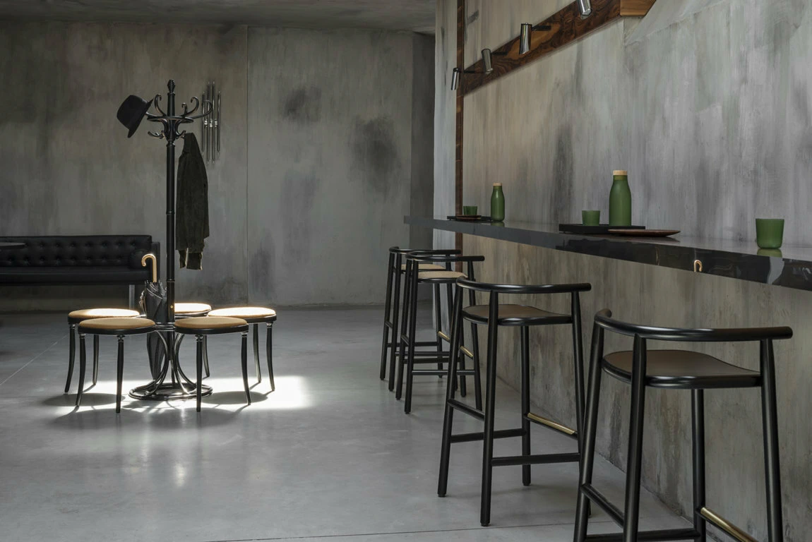 Барный стул Single Curve — Gebruder Thonet Vienna, фото 2