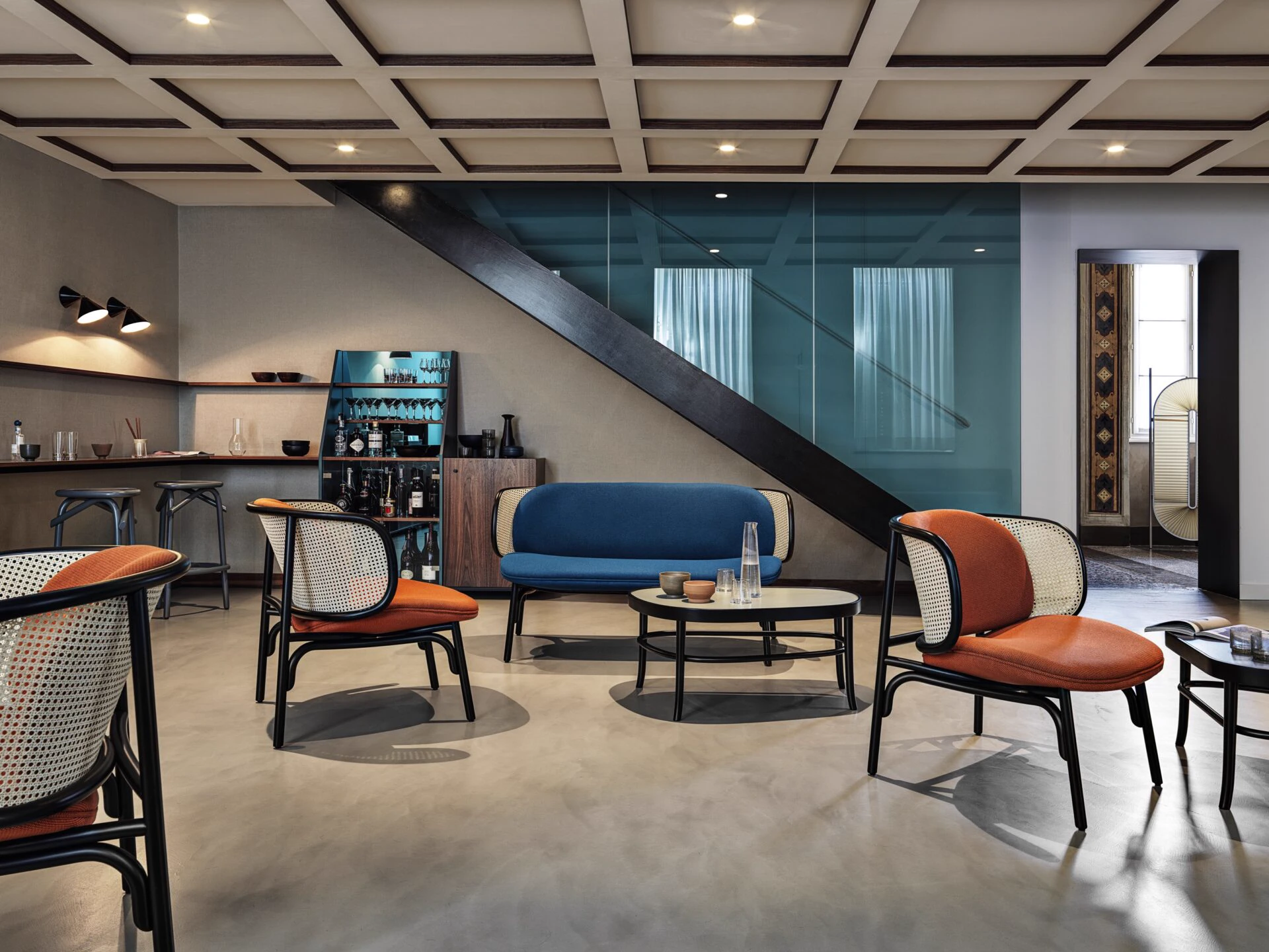 Диван Suzenne — Gebruder Thonet Vienna, ткань, фото 2