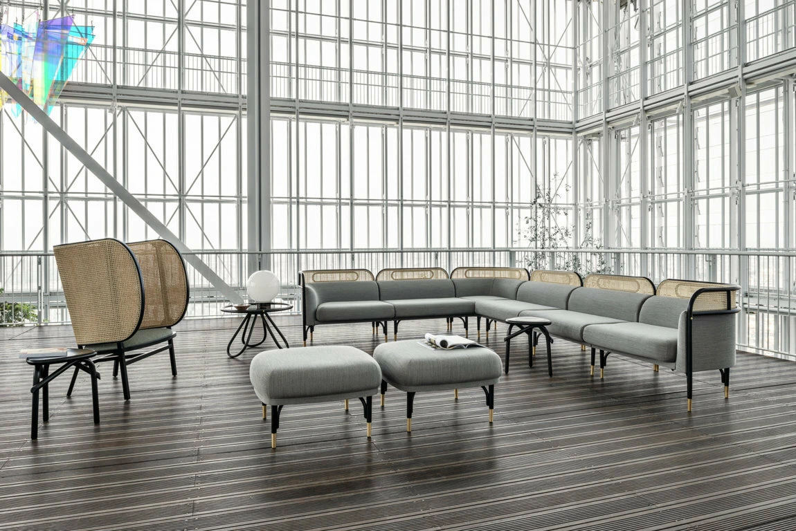 Диван угловой Targa — Gebruder Thonet Vienna, ткань, фото 3