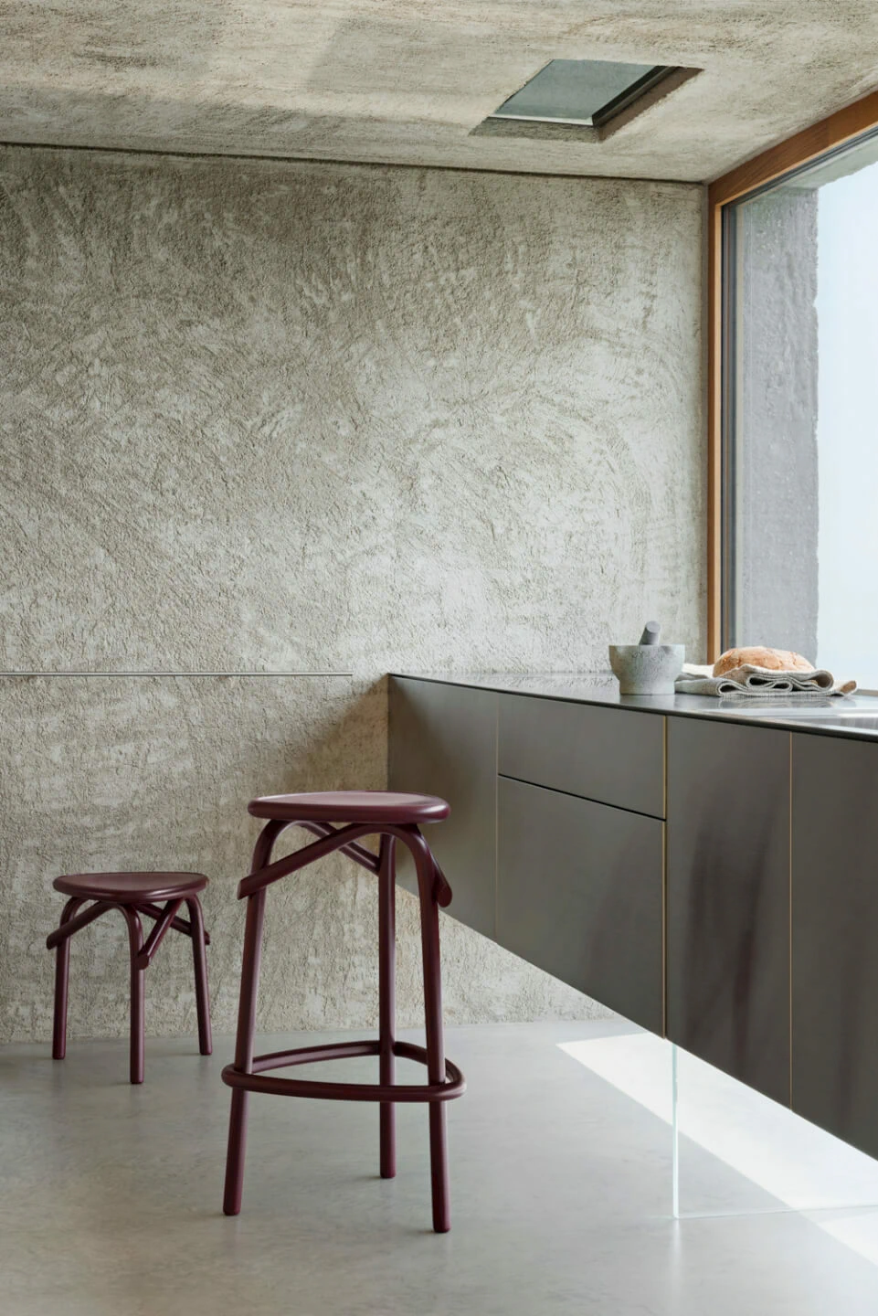 Барный стул Trio — Gebruder Thonet Vienna, дерево, фото 4
