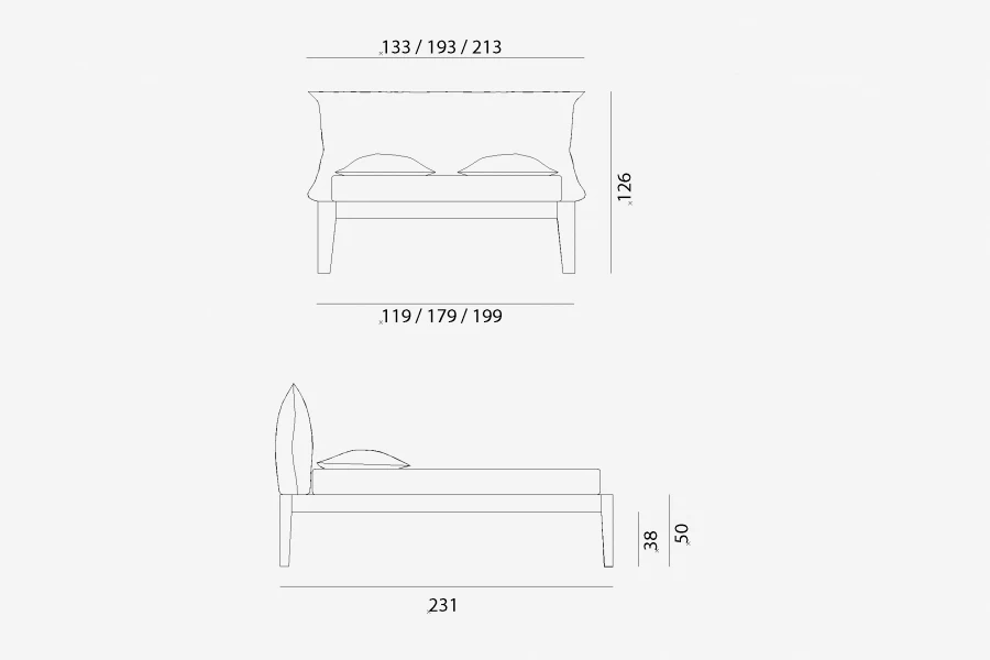 Кровать Soft — Gervasoni, текстиль, фото 3