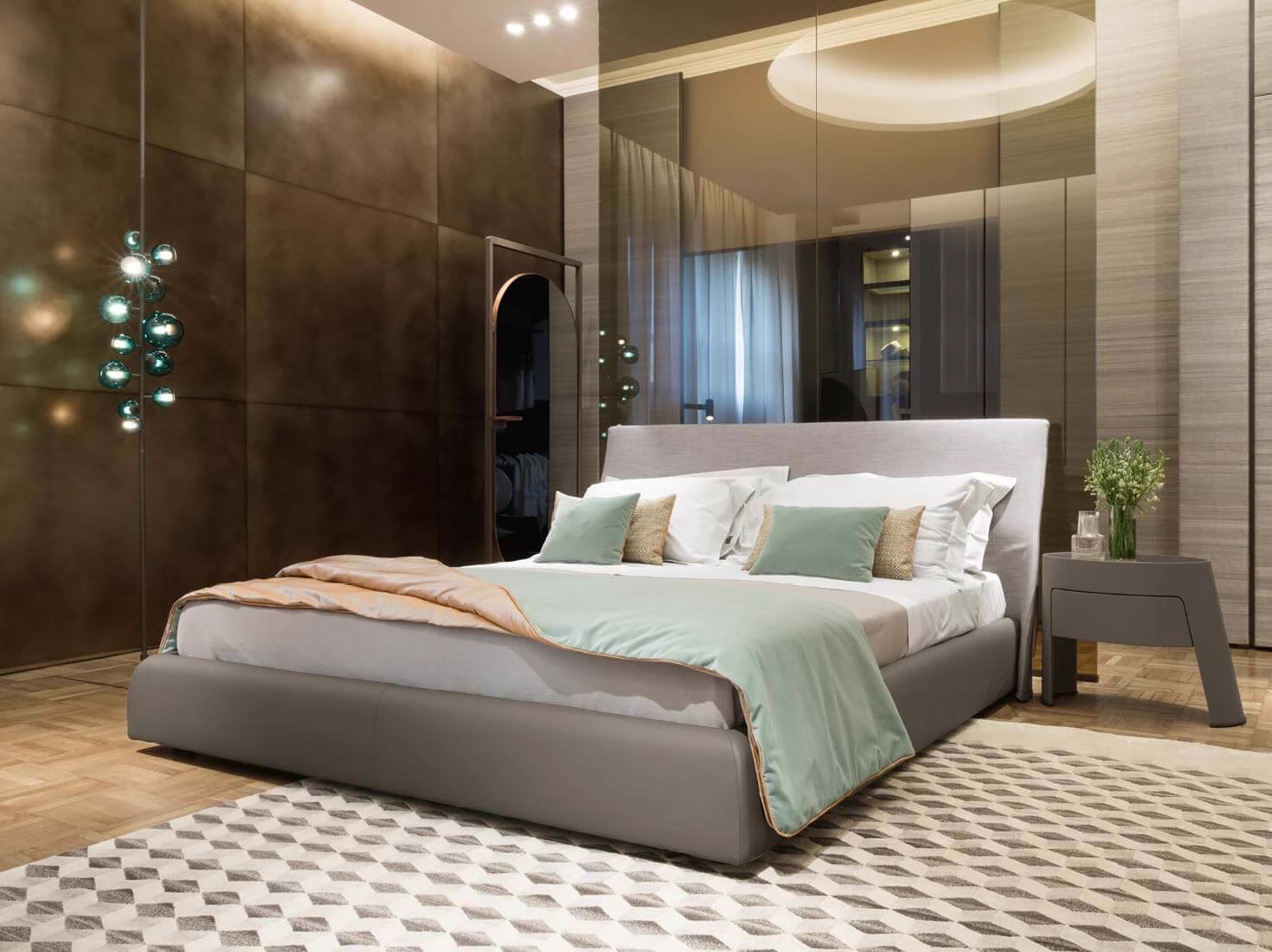 Кровать Altea — Giorgetti, кожа, фото 3