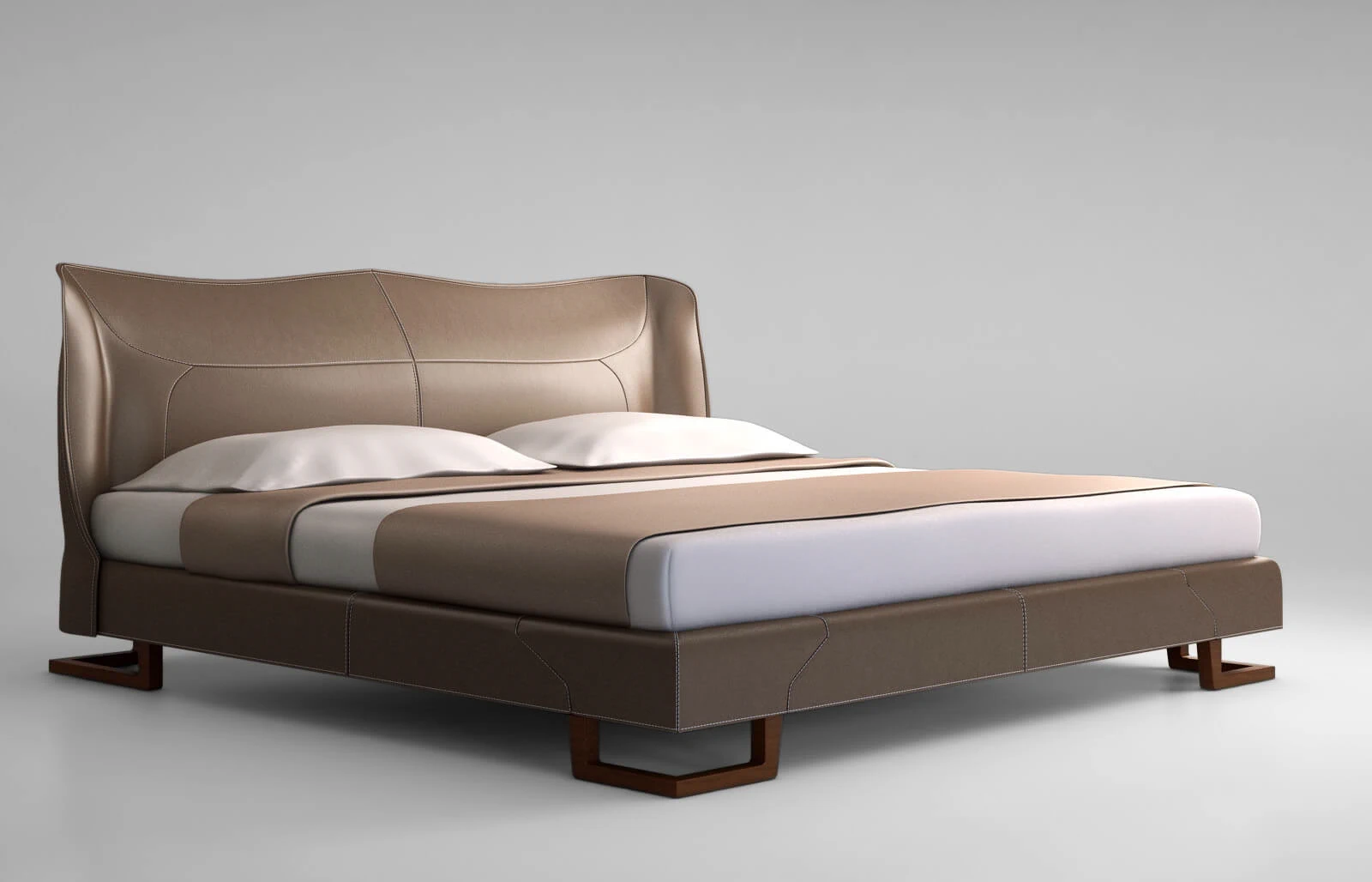 Кровать Corium — Giorgetti, кожа, фото 3