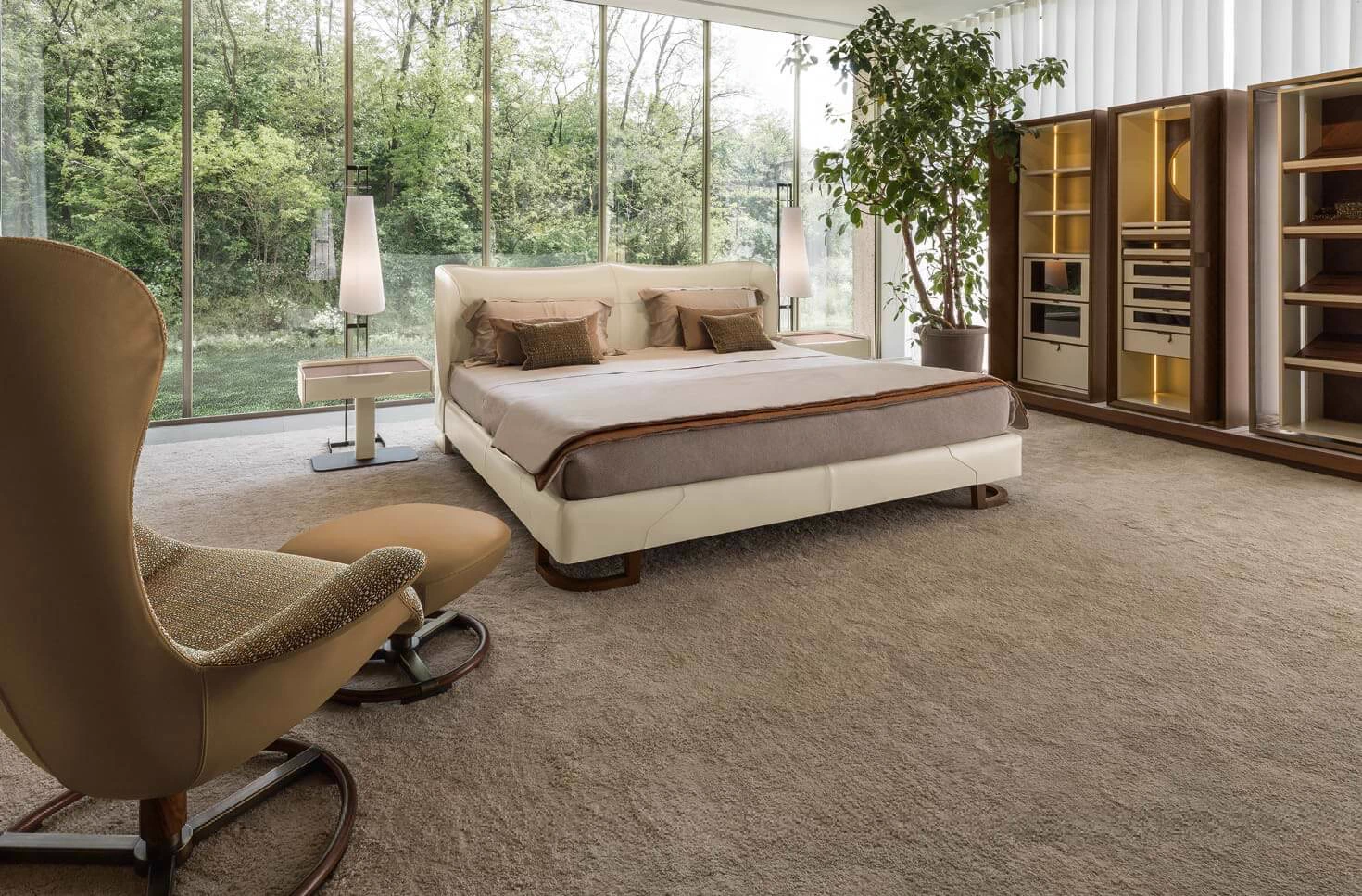 Кровать Corium — Giorgetti, кожа, фото 4
