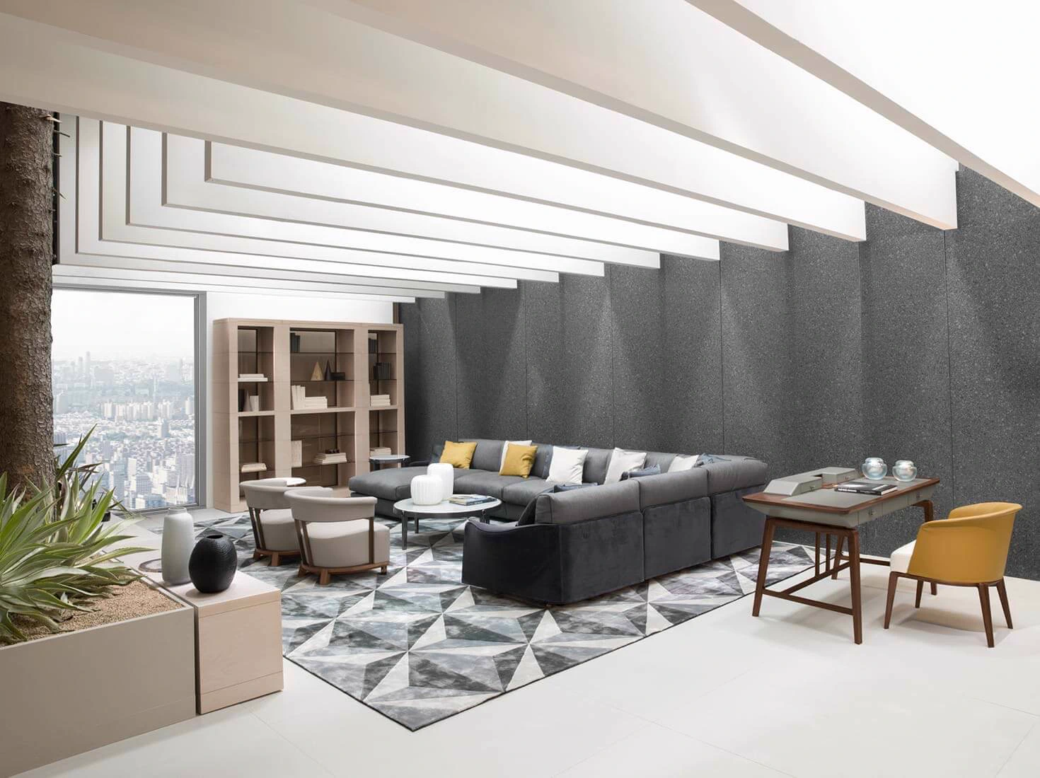 Модульный диван Fabula — Giorgetti, кожа, фото 4
