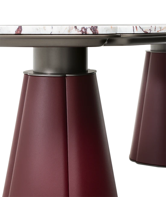 Современный дизайн Стол Floria — Giorgetti, кожа, фото 3