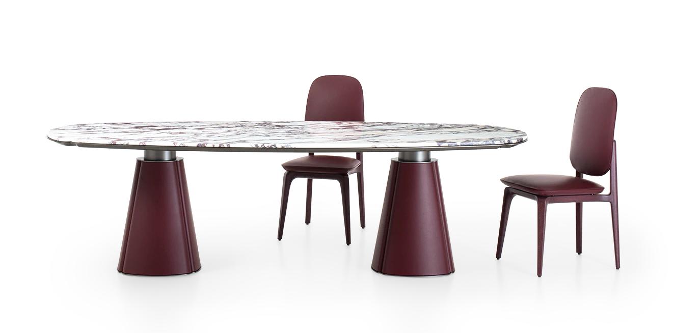 Современный дизайн Стол Floria — Giorgetti, кожа, фото 5