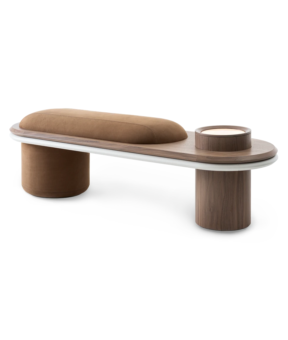 Скамья Liz-bench — Giorgetti, кожа, фото 5