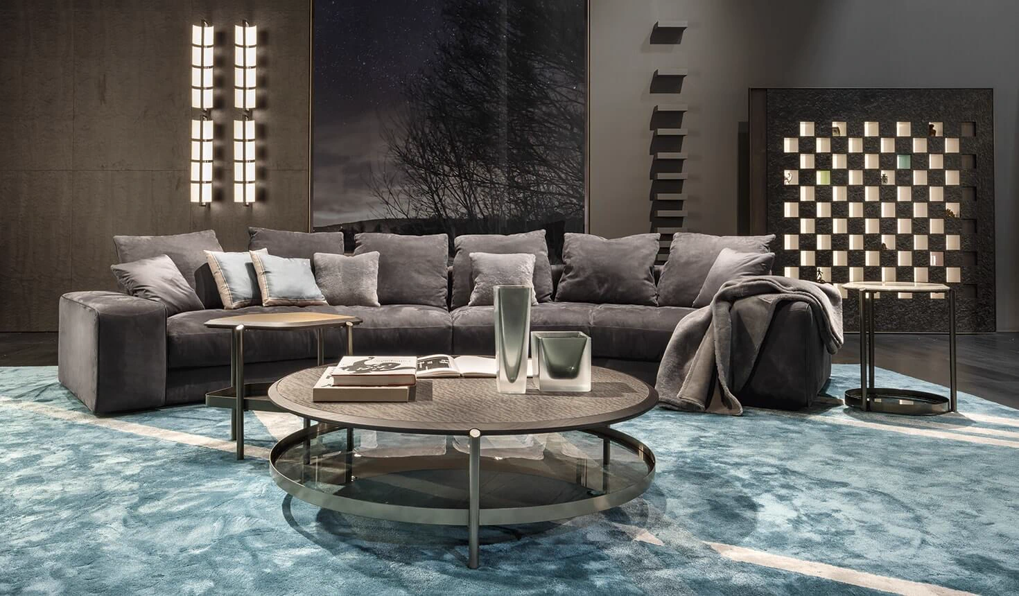 Модульный диван Skyline — Giorgetti, кожа, фото 4