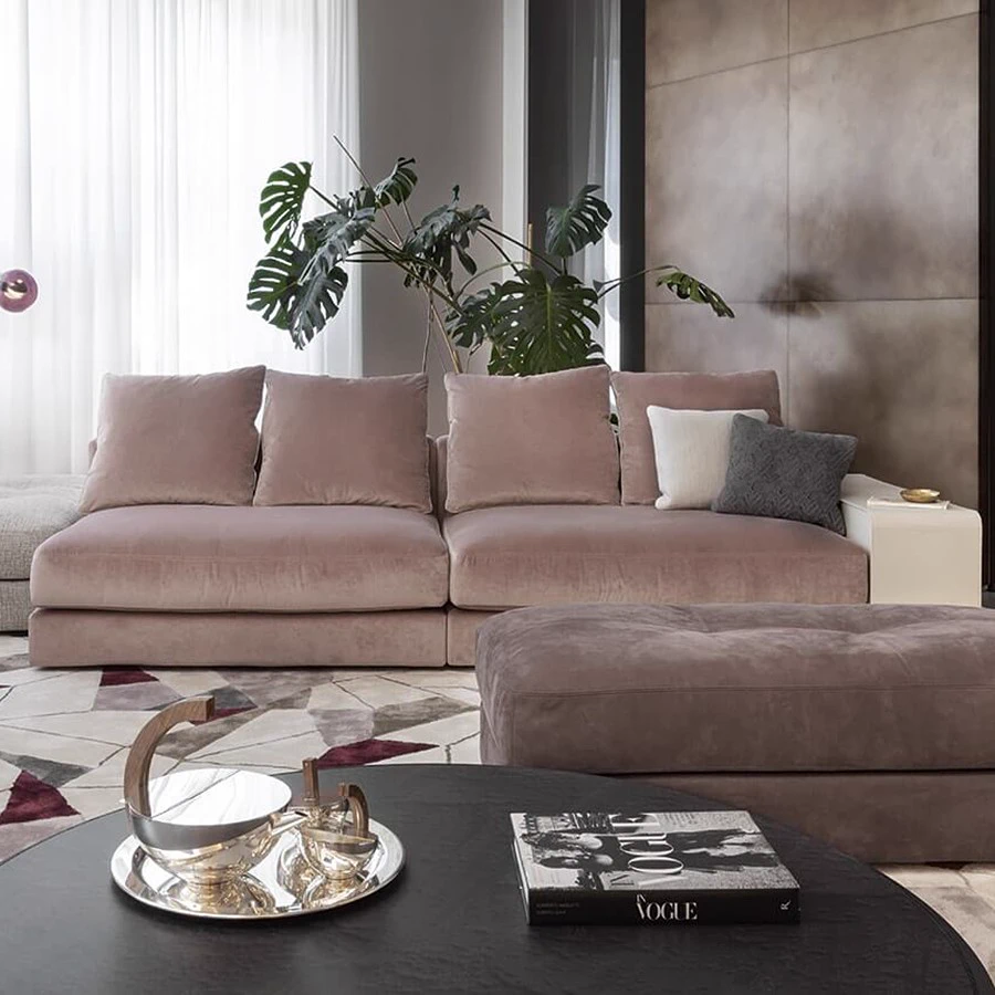 Модульный диван Skyline — Giorgetti, кожа