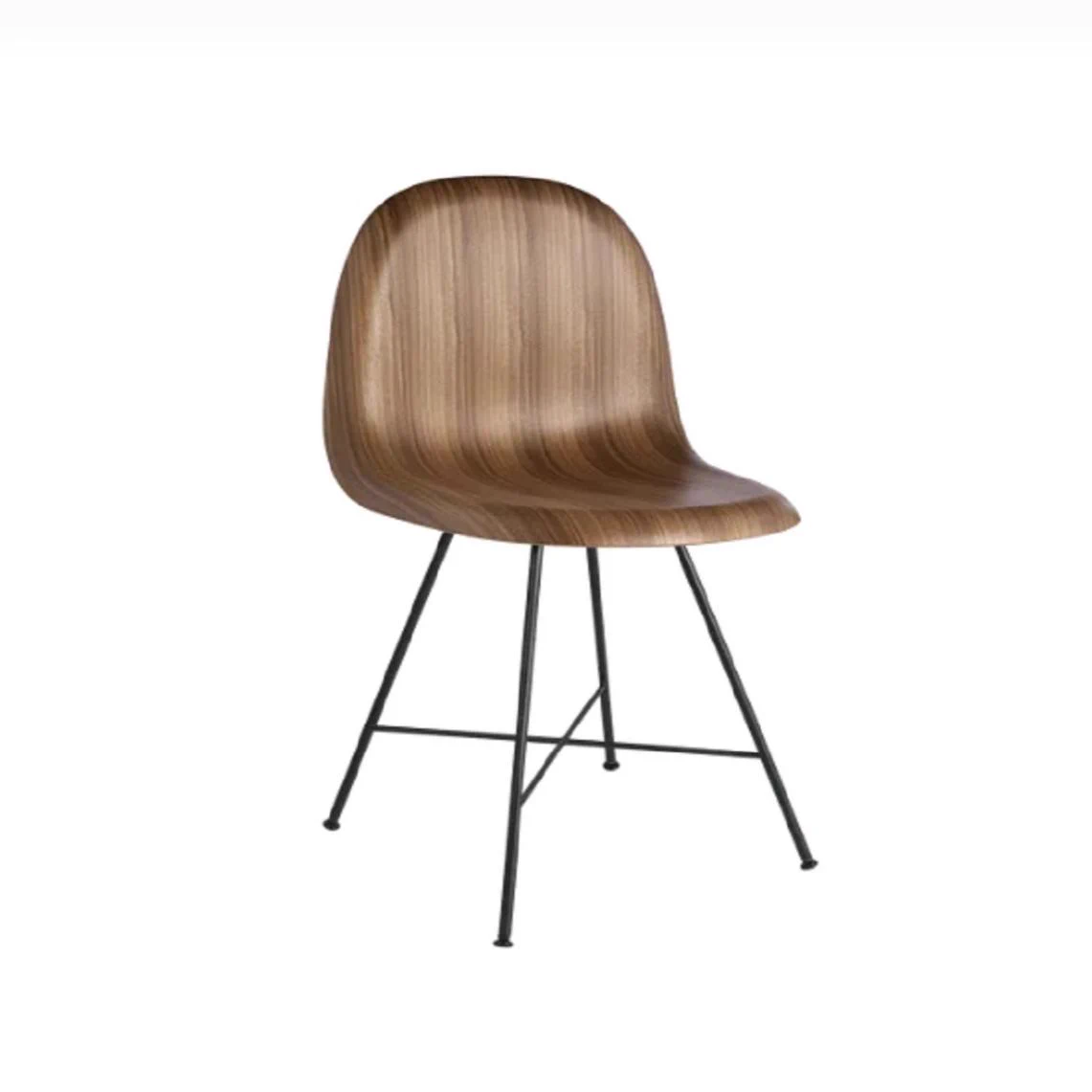 Каркас и наполнение: дерево, металл. Современный дизайн Стул Gubi 3d Dining Chair — Gubi, ткань