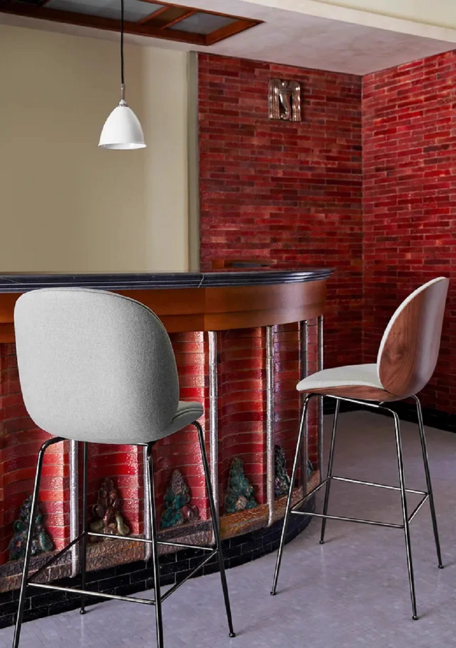 Барный стул Beetle Counter Chair — Gubi, ткань, фото 3