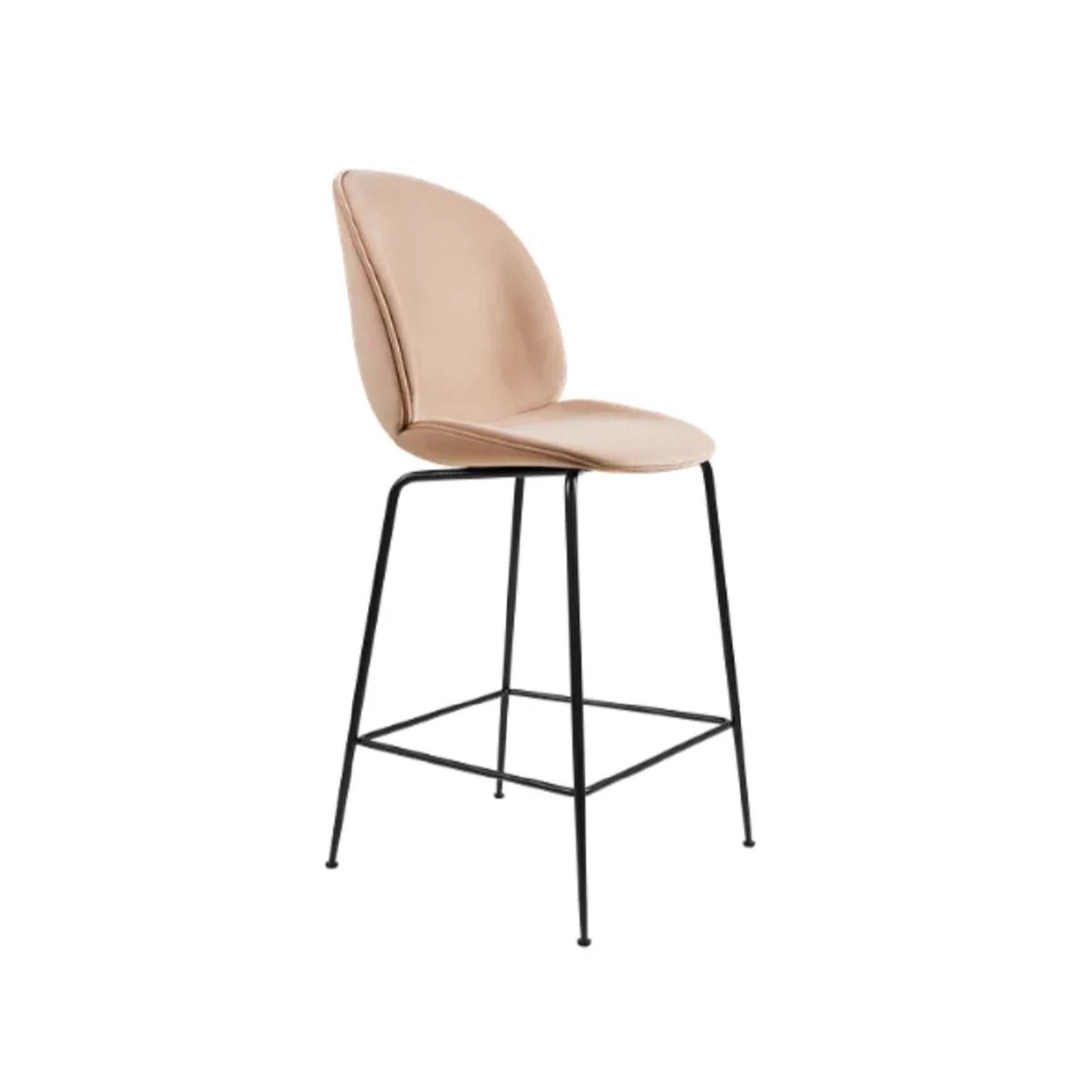 Каркас и наполнение: дерево, металл. Современный дизайн Барный стул Beetle Counter Chair — Gubi, ткань