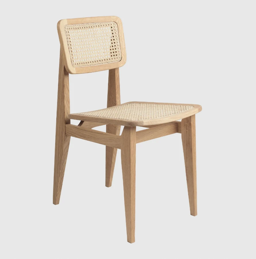 Каркас и наполнение: дерево. Современный дизайн Стул C-Chair - French Cane — Gubi, дерево, фото 4