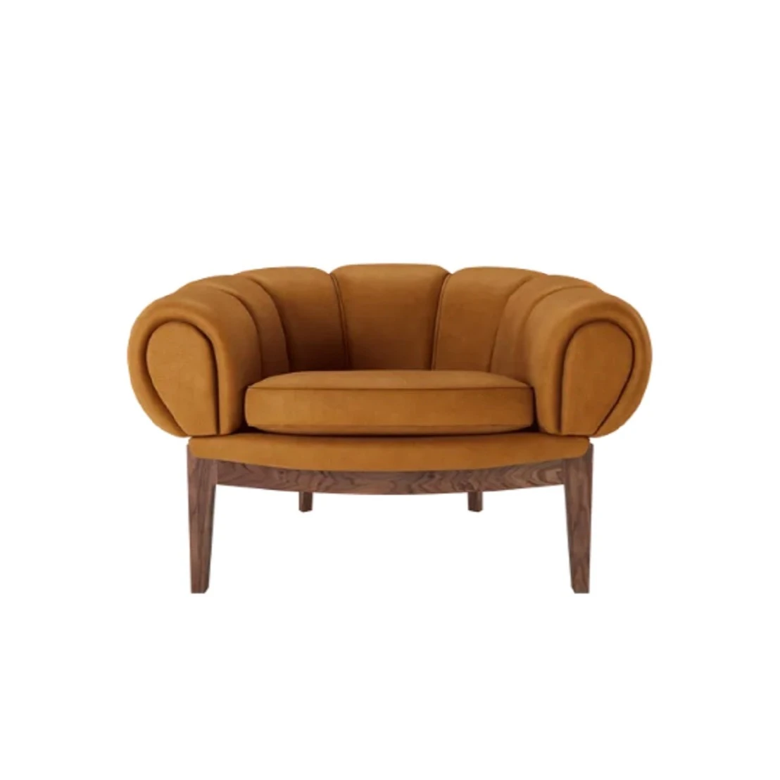 Кресло Croissant Lounge Chair — Gubi, кожа