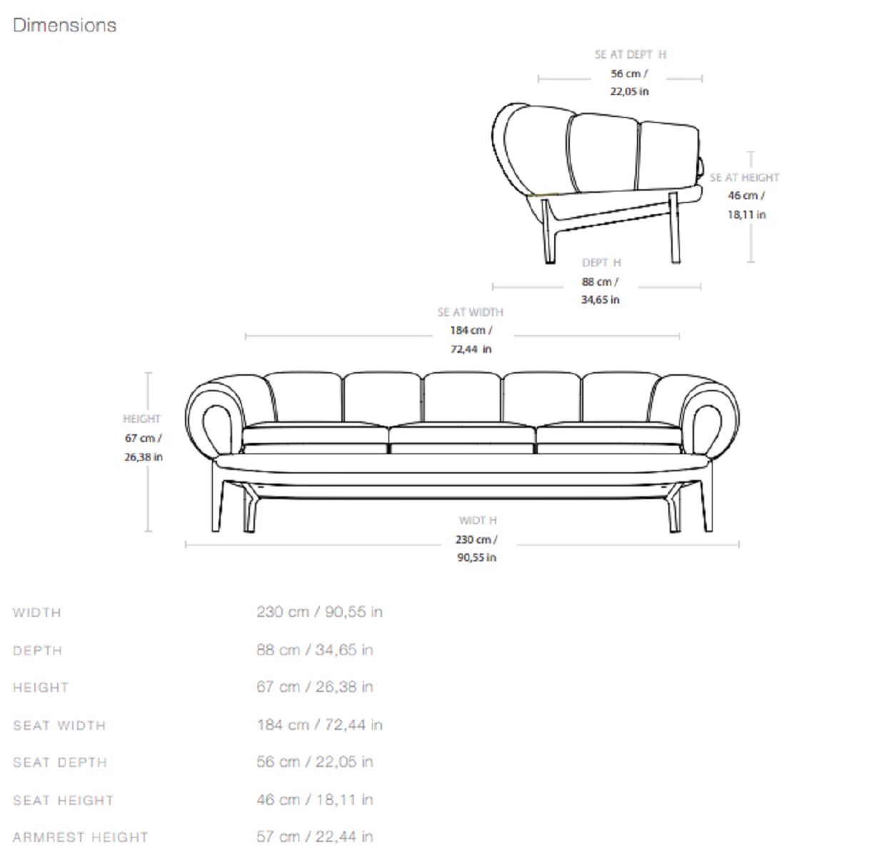 Диван Croissant Sofa — Gubi, кожа, фото 3