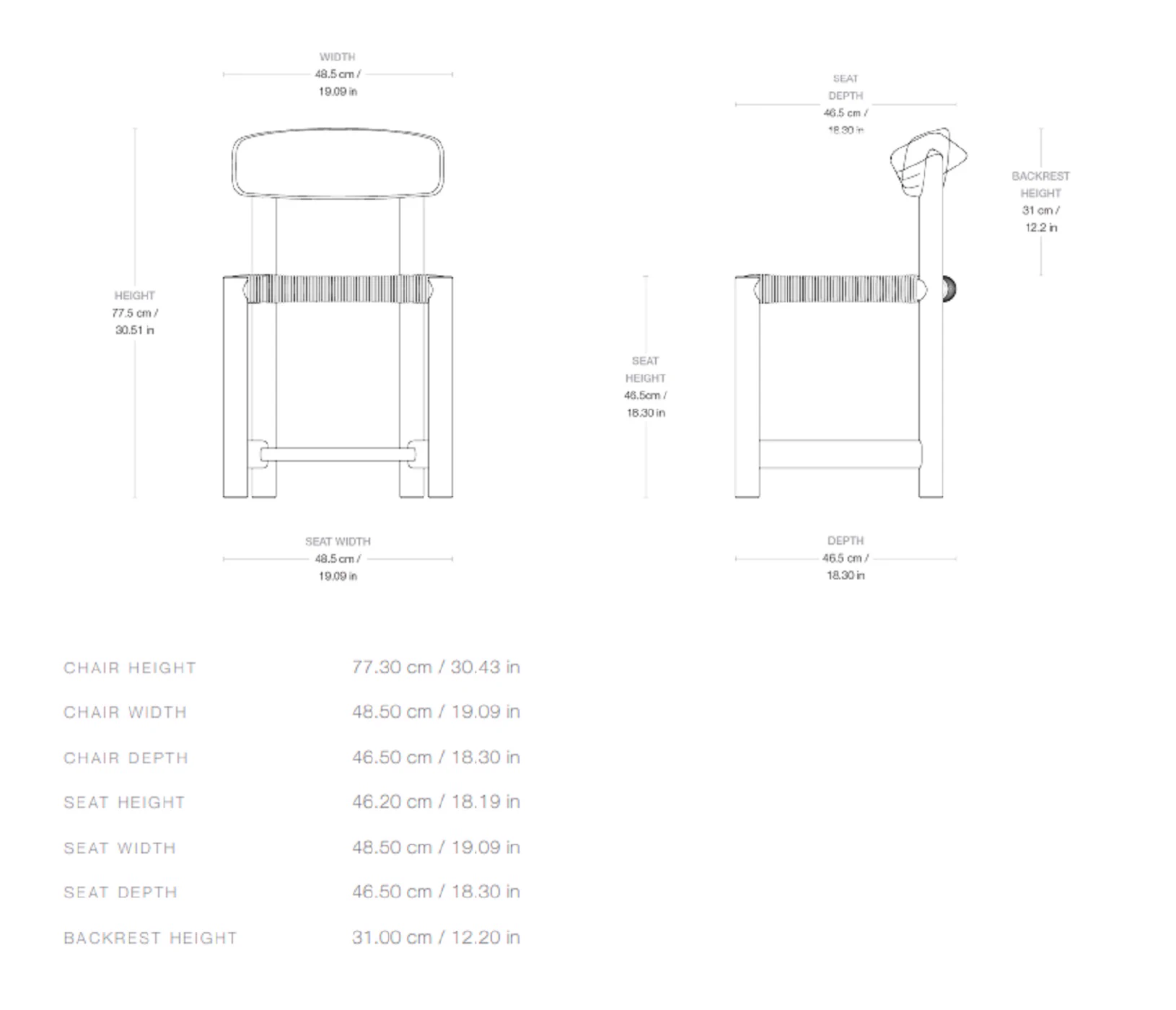 Каркас и наполнение: дерево. Современный дизайн Стул Daumiller Side Chair — Gubi, дерево, фото 6