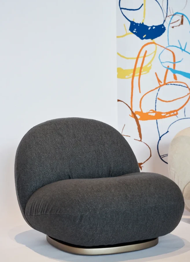 Современный дизайн Кресло Pacha Lounge Chair — Gubi, ткань, фото 2