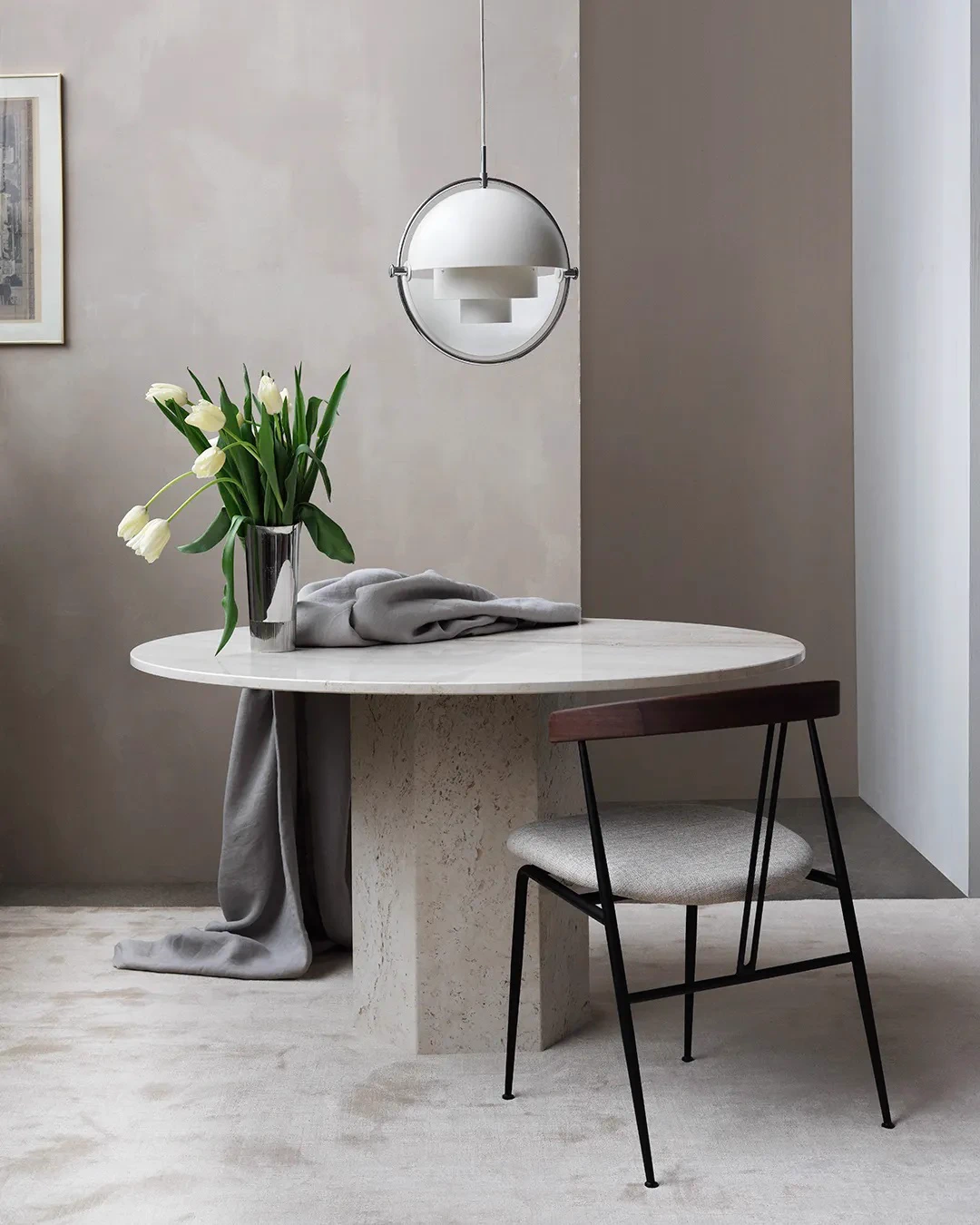 Каркас и наполнение: дерево, металл. Современный дизайн Стул Violin Dining Chair — Gubi, ткань, фото 6