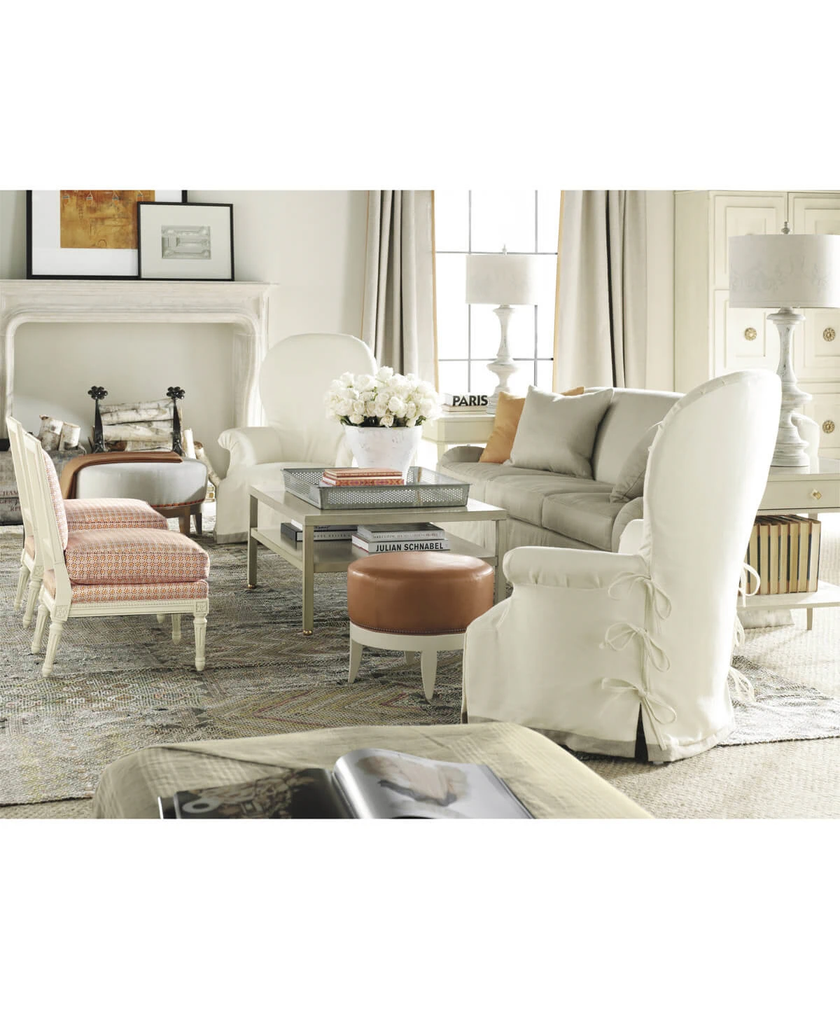 Пуф Auburn — Hickory Chair, кожа, фото 4