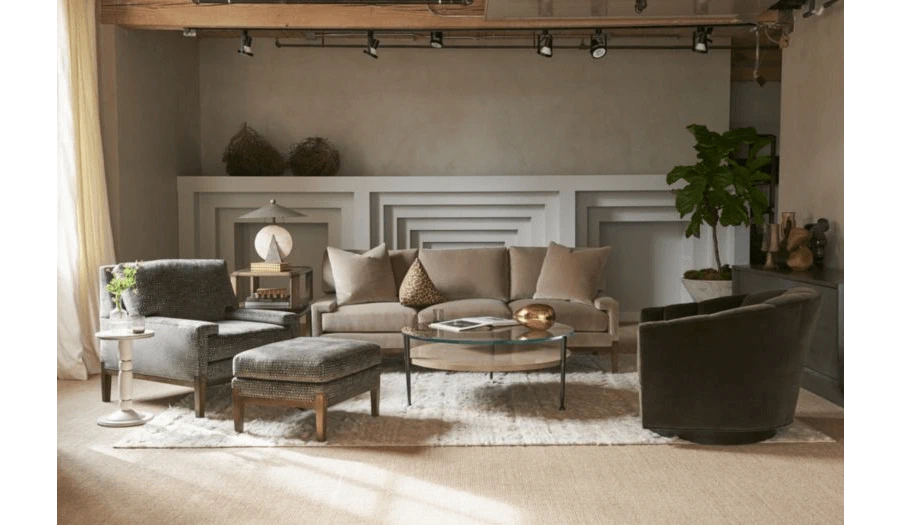 Пуф Averline — Hickory Chair, текстиль, фото 3