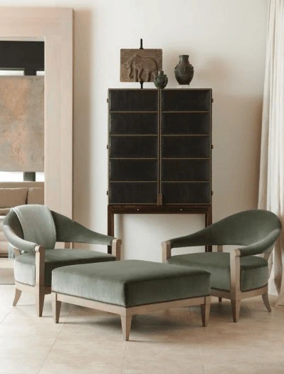Пуф Crescent — Hickory Chair, текстиль, фото 2