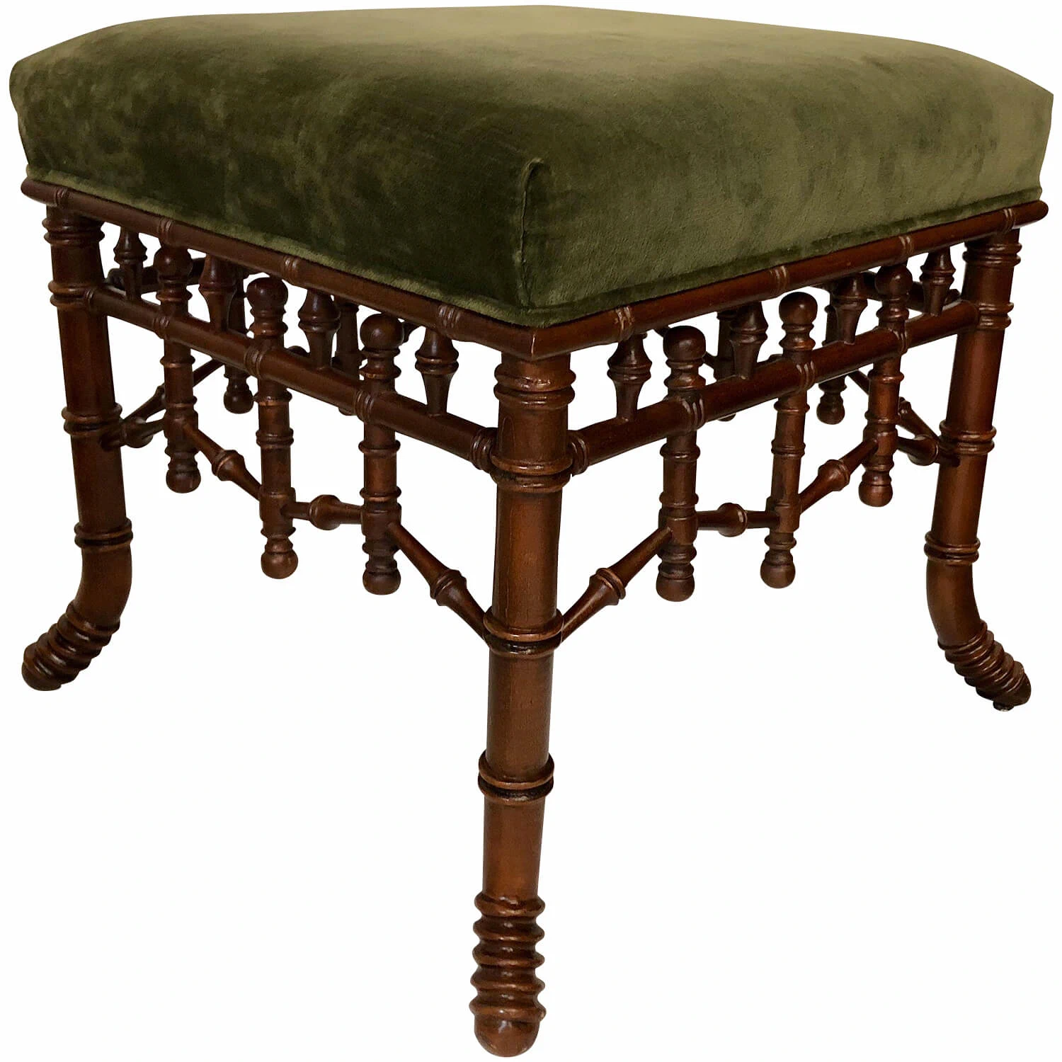 Пуф Faux Bamboo — Hickory Chair, текстиль